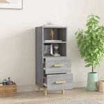 Casa si Gradina - Mobilier - Comode si corpuri - Comode - Servanta, gri sonoma, 34,5x34x90 cm, lemn compozit - Infinity.ro