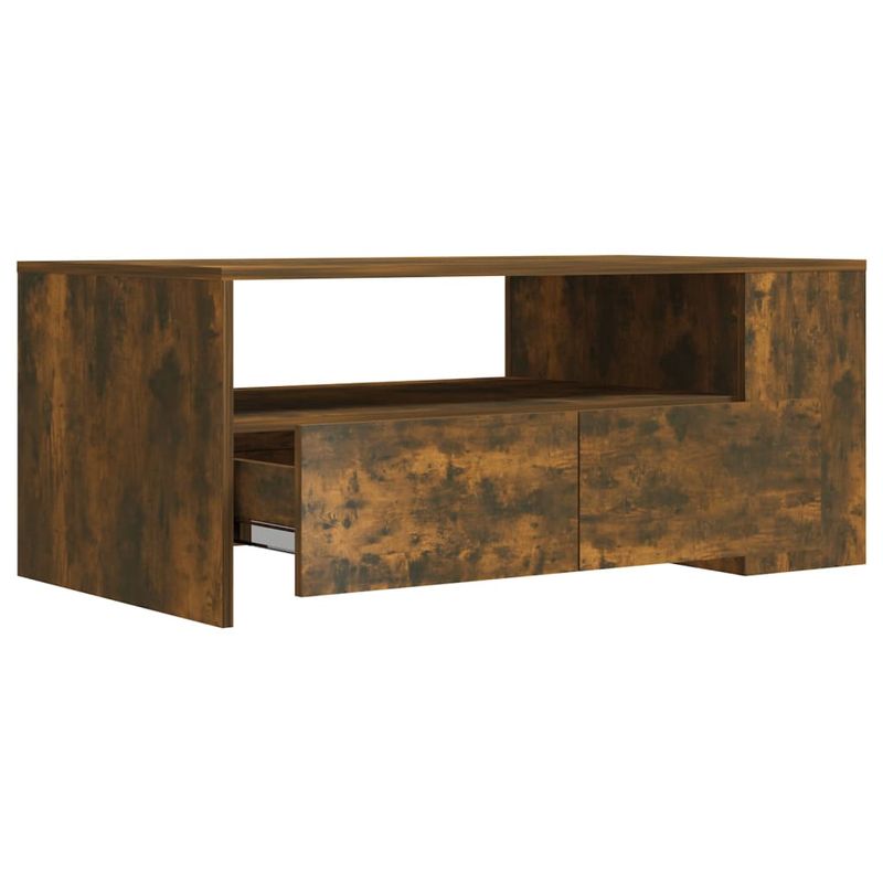 Casa si Gradina - Mobilier - Mese si birouri - Masute de cafea - Masuta de cafea, stejar fumuriu, 102x55x42 cm, lemn prelucrat - Infinity.ro