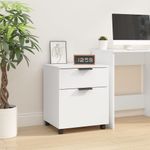 Casa si Gradina/Mobilier/Dulapuri si sifoniere/Dulapuri - Fiset mobil cu roti, alb, 45x38x54 cm, lemn prelucrat - Infinity.ro