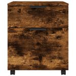 Casa si Gradina - Constructii - Depozitare, transport si protectie - Rafturi, fisete si vestiare - Fiset mobil cu roti, stejar fumuriu, 45x38x54 cm lemn prelucrat - Infinity.ro