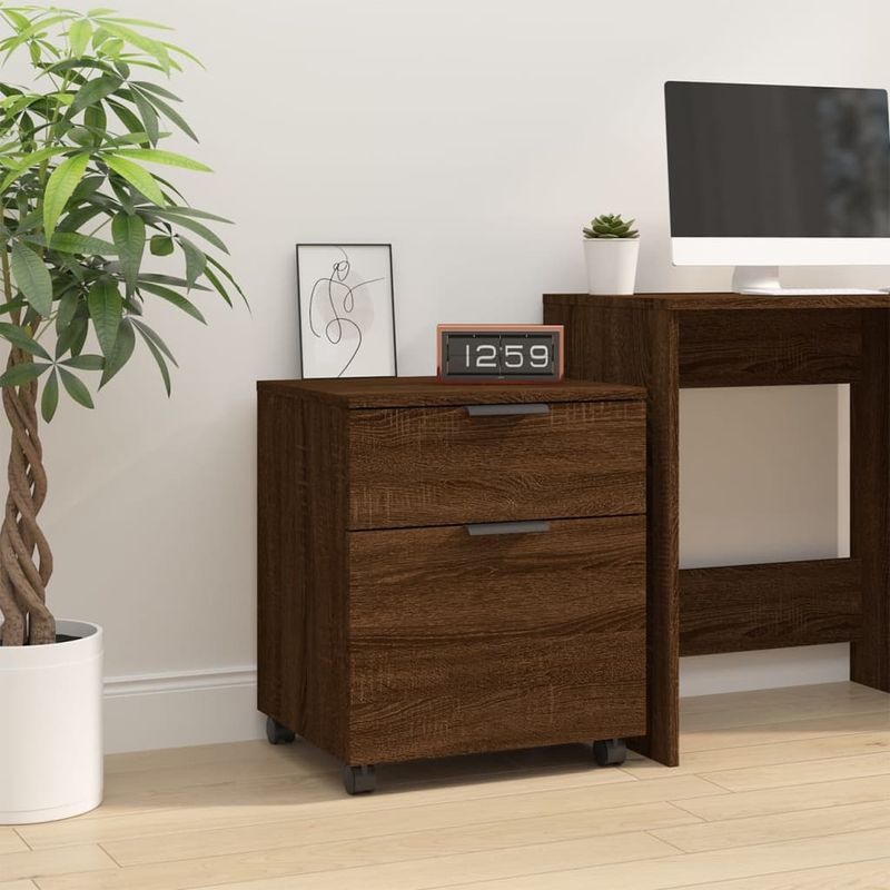 Casa si Gradina - Mobilier - Dulapuri si sifoniere - Dulapuri - Fiset mobil cu roti, stejar maro, 45x38x54 cm lemn prelucrat - Infinity.ro