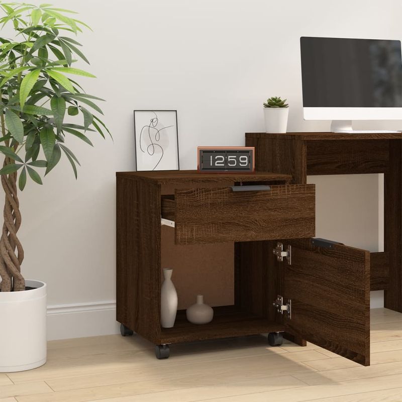 Casa si Gradina - Mobilier - Dulapuri si sifoniere - Dulapuri - Fiset mobil cu roti, stejar maro, 45x38x54 cm lemn prelucrat - Infinity.ro
