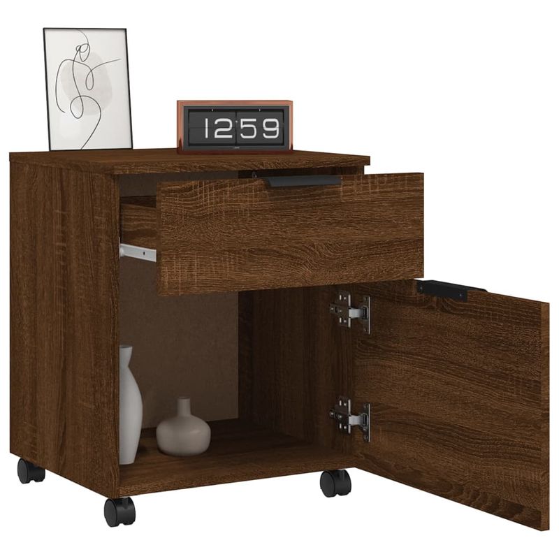 Casa si Gradina - Mobilier - Dulapuri si sifoniere - Dulapuri - Fiset mobil cu roti, stejar maro, 45x38x54 cm lemn prelucrat - Infinity.ro