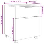 Casa si Gradina - Mobilier - Dulapuri si sifoniere - Dulapuri - Fiset mobil cu roti, stejar maro, 45x38x54 cm lemn prelucrat - Infinity.ro