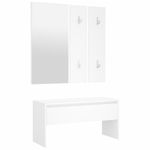 Casa si Gradina - Mobilier - Canapele si coltare - Banchete - Set de mobilier pentru hol, alb, lemn prelucrat - Infinity.ro
