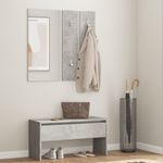 Casa si Gradina - Mobilier - Canapele si coltare - Banchete - Set de mobilier pentru hol, gri beton, lemn prelucrat - Infinity.ro
