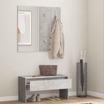 Casa si Gradina - Mobilier - Canapele si coltare - Banchete - Set de mobilier pentru hol, gri beton, lemn prelucrat - Infinity.ro