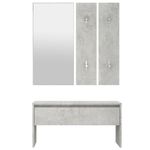 Casa si Gradina - Mobilier - Canapele si coltare - Banchete - Set de mobilier pentru hol, gri beton, lemn prelucrat - Infinity.ro