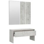 Casa si Gradina - Mobilier - Canapele si coltare - Banchete - Set de mobilier pentru hol, gri beton, lemn prelucrat - Infinity.ro
