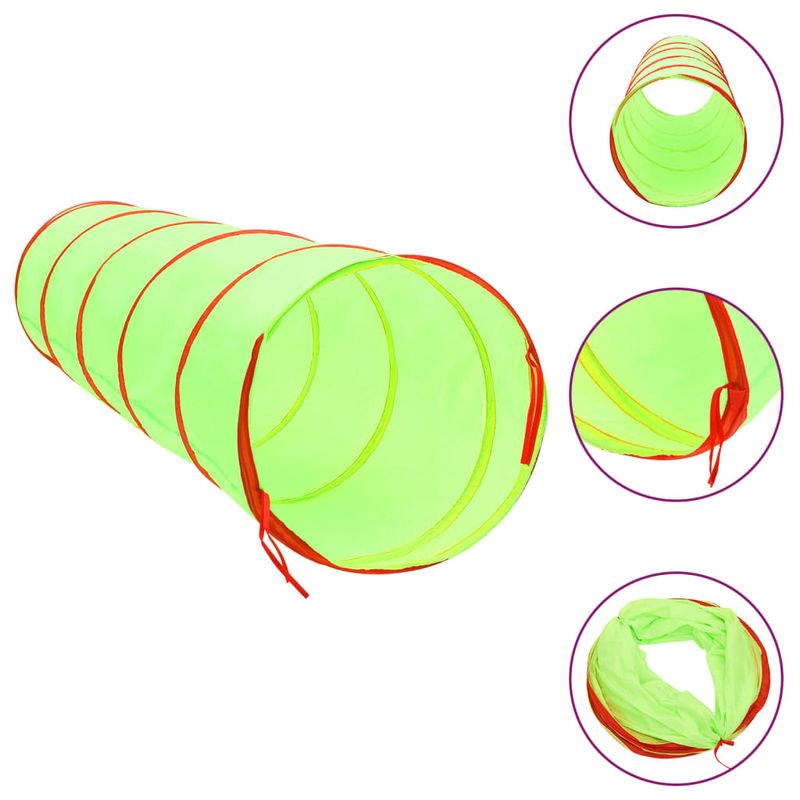 Jucarii, Copii si Bebe - Jucarii si jocuri - Jucarii de exterior - Spatii de joaca si accesorii - Tunel de joaca pt copii, 250 bile, verde, 175 cm, poliester, multicolor - Infinity.ro