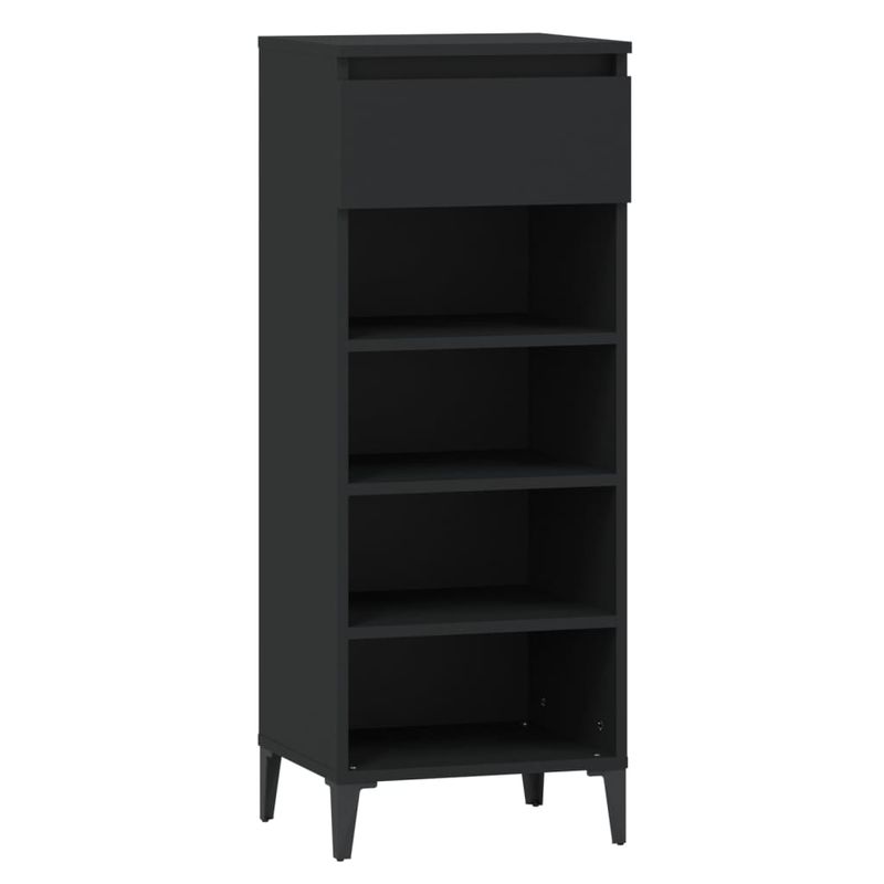 Casa si Gradina - Mobilier - Organizare si depozitare - Organizator incaltaminte - Pantofar, negru, 40x36x105 cm, lemn prelucrat - Infinity.ro