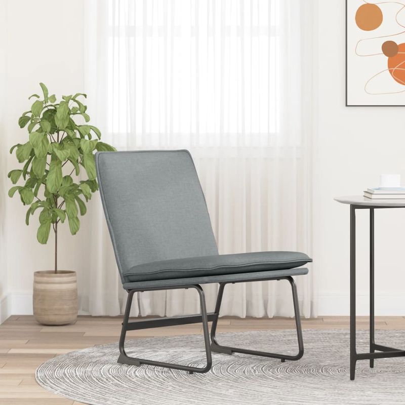Casa si Gradina - Mobilier - Scaune si fotolii - Scaune - Scaun de relaxare, gri deschis, 52x75x76 cm, material textil - Infinity.ro