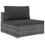 Casa si Gradina - Gradina si terasa - Mobilier exterior - Seturi mobila gradina - Set mobilier de gradina cu perne, 5 piese, gri, poliratan - Infinity.ro