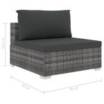 Casa si Gradina - Gradina si terasa - Mobilier exterior - Seturi mobila gradina - Set mobilier de gradina cu perne, 5 piese, gri, poliratan - Infinity.ro