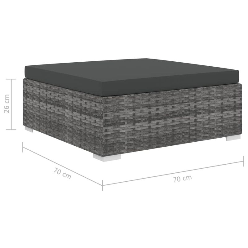 Casa si Gradina - Gradina si terasa - Mobilier exterior - Seturi mobila gradina - Set mobilier de gradina cu perne, 5 piese, gri, poliratan - Infinity.ro
