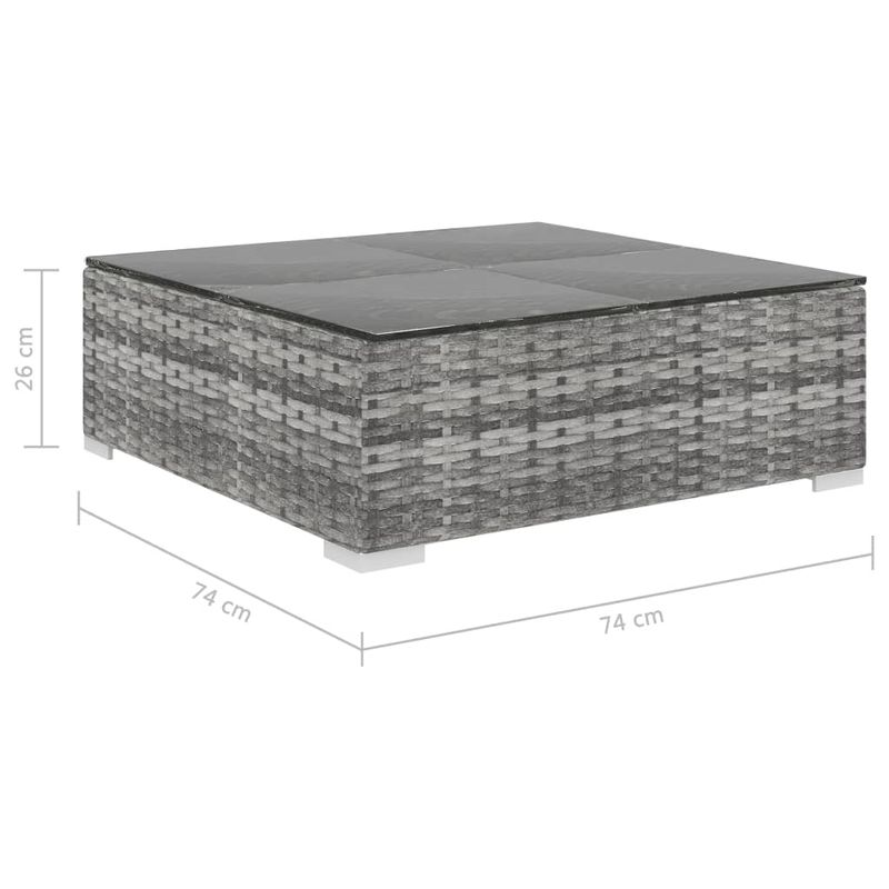 Casa si Gradina - Gradina si terasa - Mobilier exterior - Seturi mobila gradina - Set mobilier de gradina cu perne, 5 piese, gri, poliratan - Infinity.ro