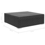 Casa si Gradina - Gradina si terasa - Mobilier exterior - Seturi mobila gradina - Set mobilier de gradina cu perne, 5 piese, negru, poliratan - Infinity.ro