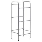Casa si Gradina - Mobilier - Biblioteci si rafturi - Rafturi - Raft de depozitare pentru 3 lazi, argintiu, 50x33x116 cm, otel - Infinity.ro