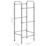 Casa si Gradina - Mobilier - Biblioteci si rafturi - Rafturi - Raft de depozitare pentru 3 lazi, argintiu, 50x33x116 cm, otel - Infinity.ro