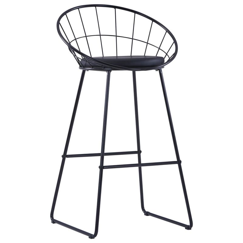 Casa si Gradina - Mobilier - Scaune si fotolii - Scaune - Scaune de bar, 2 buc., negru, piele ecologica - Infinity.ro