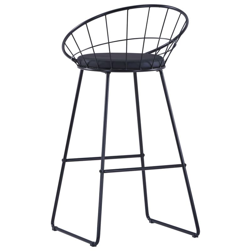 Casa si Gradina - Mobilier - Scaune si fotolii - Scaune - Scaune de bar, 2 buc., negru, piele ecologica - Infinity.ro