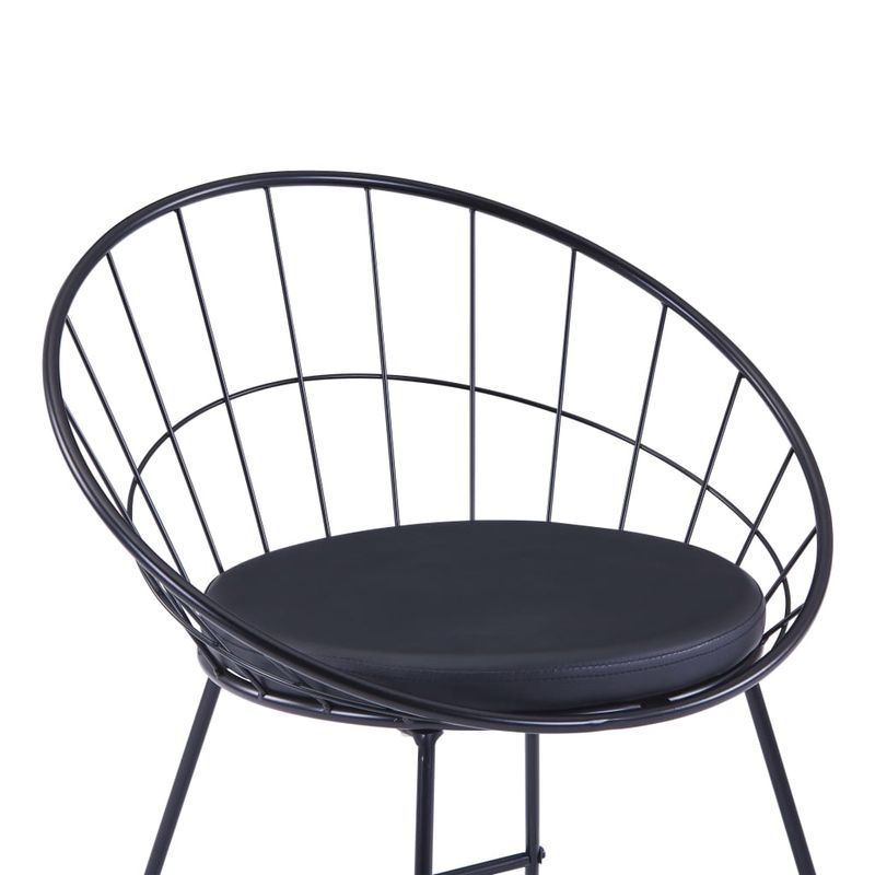 Casa si Gradina - Mobilier - Scaune si fotolii - Scaune - Scaune de bar, 2 buc., negru, piele ecologica - Infinity.ro