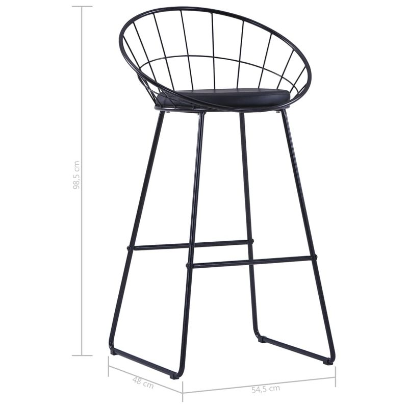 Casa si Gradina - Mobilier - Scaune si fotolii - Scaune - Scaune de bar, 2 buc., negru, piele ecologica - Infinity.ro