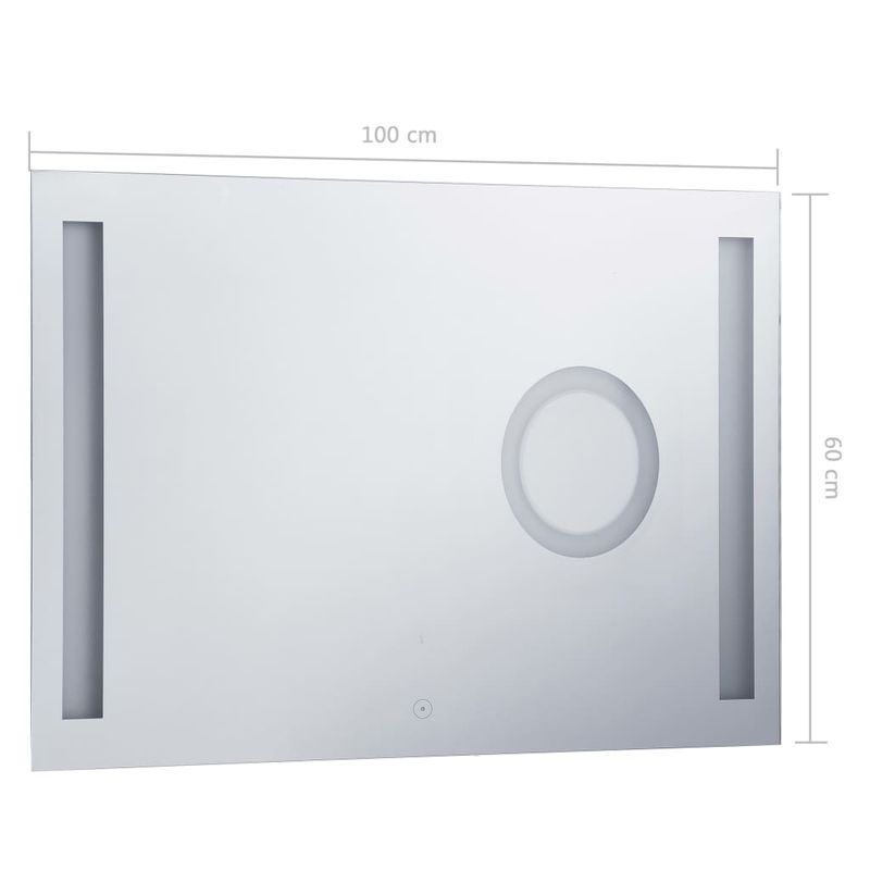 Casa si Gradina - Decoratiuni - Oglinzi - Oglinda cu LED de perete de baie, cu senzor tactil, 100x60 cm - Infinity.ro