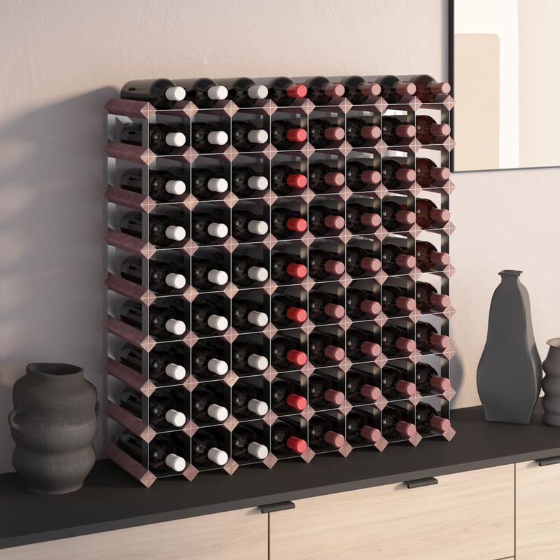Casa si Gradina - Bucatarie si vesela - Accesorii bar - Carafe si decantoare - Suport sticle de vin pentru , 72 sticle, maro, lemn masiv de pin - Infinity.ro