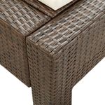 Casa si Gradina - Gradina si terasa - Mobilier exterior - Scaune si sezlonguri gradina - Sezlong de 2 persoane cu perna, maro, poliratan - Infinity.ro