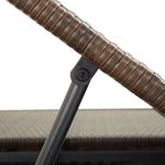 Casa si Gradina - Gradina si terasa - Mobilier exterior - Scaune si sezlonguri gradina - Sezlong de 2 persoane cu perna, maro, poliratan - Infinity.ro