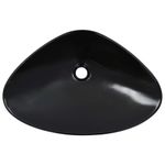 Casa si Gradina - Sanitare - Lavoar baie si accesorii - Lavoare si piedestale - Chiuveta de baie, negru, 58,5x39x14 cm, ceramica - Infinity.ro