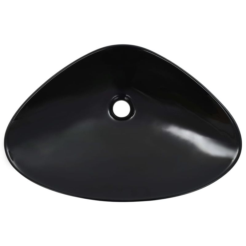 Casa si Gradina - Sanitare - Lavoar baie si accesorii - Lavoare si piedestale - Chiuveta de baie, negru, 58,5x39x14 cm, ceramica - Infinity.ro