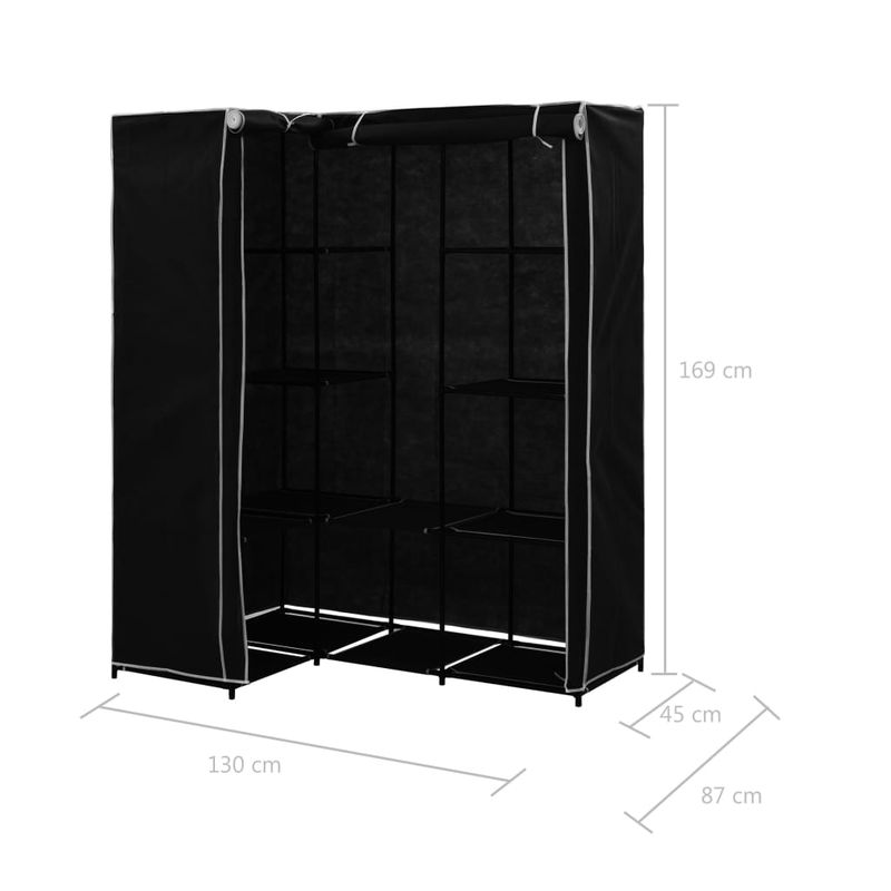 Casa si Gradina - Mobilier - Dulapuri si sifoniere - Sifoniere - Sifonier de colt, negru, 130 x 87 x 169 cm - Infinity.ro