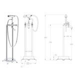 Casa si Gradina - Sanitare - Instalatii hidro - Robineti - Robinet de cada independent argintiu otel 99,5 cm inoxidabil - Infinity.ro