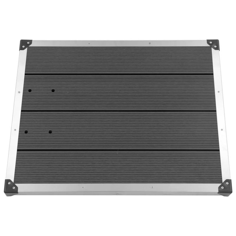 Casa si Gradina - Sanitare - Cazi si cabine de dus - Cadite dus - Cadita de dus de exterior gri 80x62 cm WPC si otel inoxidabil - Infinity.ro