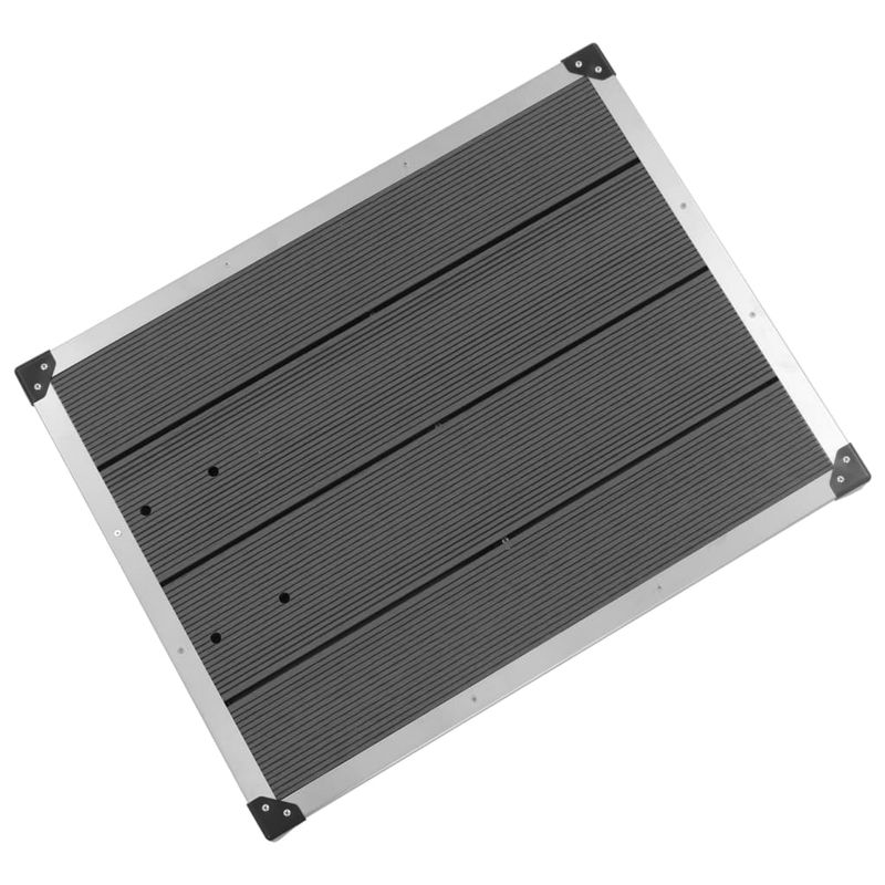 Casa si Gradina - Sanitare - Cazi si cabine de dus - Cadite dus - Cadita de dus de exterior gri 80x62 cm WPC si otel inoxidabil - Infinity.ro