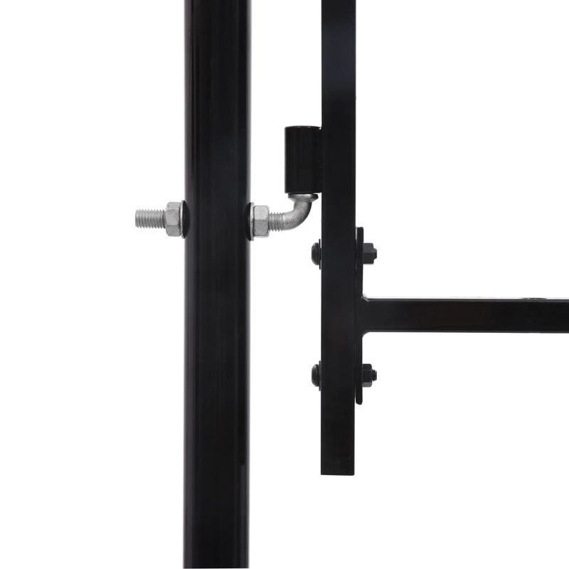 Casa si Gradina - Gradina si terasa - Garduri, panouri si accesorii - Poarta de gard cu usa dubla varf ascutit negru 3x1,25 m otel - Infinity.ro