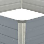 Casa si Gradina - Gradinarit si plante - Plante si ghivece - Ghivece si suporturi - Pat inalt cu straturi, 129x129x46 cm, otel galvanizat, gri - Infinity.ro