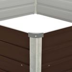 Casa si Gradina - Gradinarit si plante - Plante si ghivece - Ghivece si suporturi - Pat inalt cu straturi, maro, 129x129x46 cm, otel galvanizat - Infinity.ro