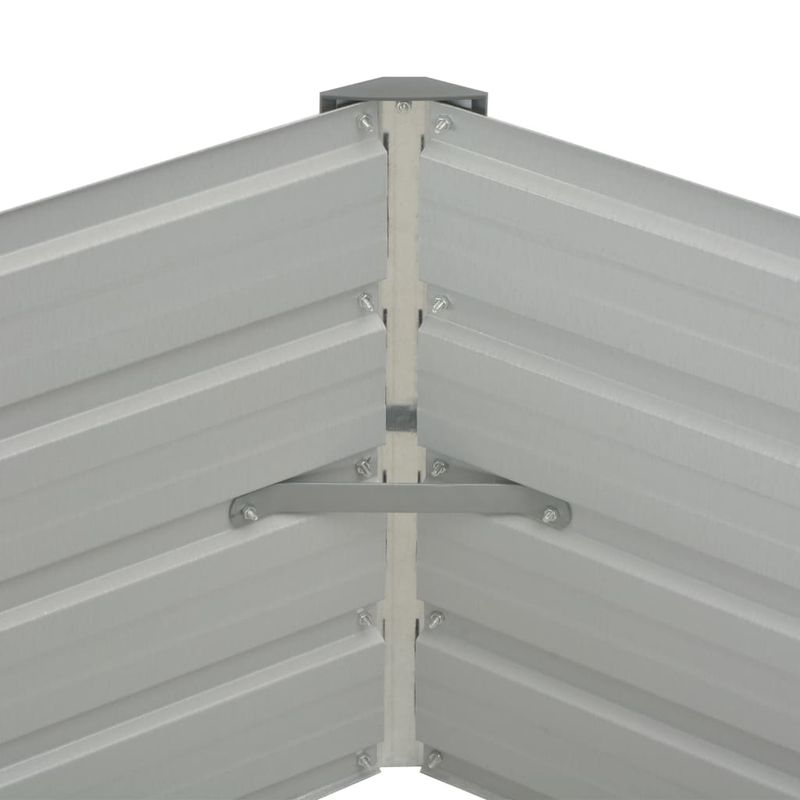 Casa si Gradina - Gradinarit si plante - Plante si ghivece - Ghivece si suporturi - Pat inalt cu straturi, maro, 129x129x46 cm, otel galvanizat - Infinity.ro