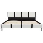 Casa si Gradina - Mobilier - Paturi si accesorii - Paturi - Pat cu saltea, alb si negru, 90 x 200 cm, piele ecologica - Infinity.ro