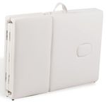 Ingrijire personala si Cosmetice - Sanatate si wellness - Articole wellness - Fotolii de masaj - Masa masaj pliabila, 4 zone, crem, cadru aluminiu - Infinity.ro