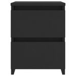 Casa si Gradina - Mobilier - Comode si corpuri - Noptiere - Noptiera, 2 buc., negru, 30 x 30 x 40 cm, PAL - Infinity.ro