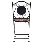 Casa si Gradina - Gradina si terasa - Mobilier exterior - Scaune si sezlonguri gradina - Scaune bistro cu mozaic, 2 buc., maro, ceramica - Infinity.ro