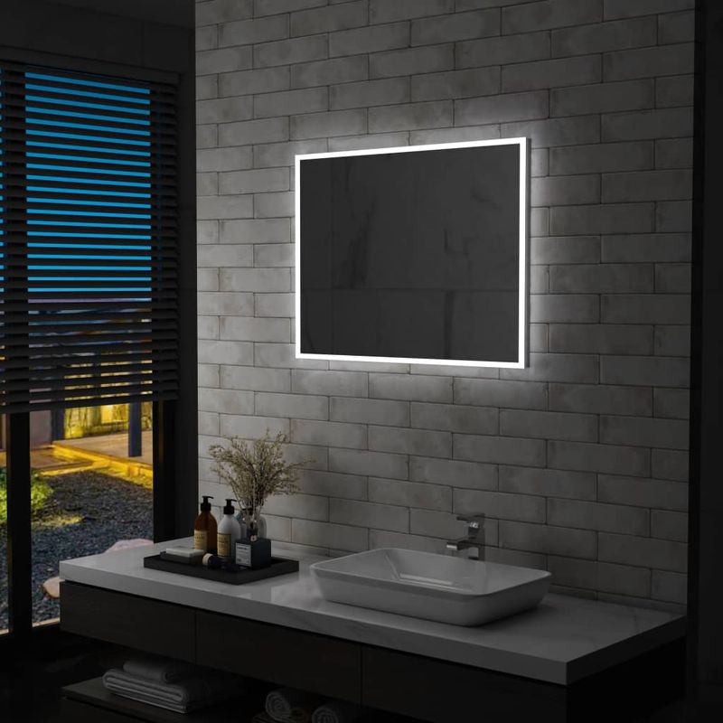 Casa si Gradina - Decoratiuni - Oglinzi - Oglinda cu LED de perete pentru baie, 80 x 60 cm - Infinity.ro