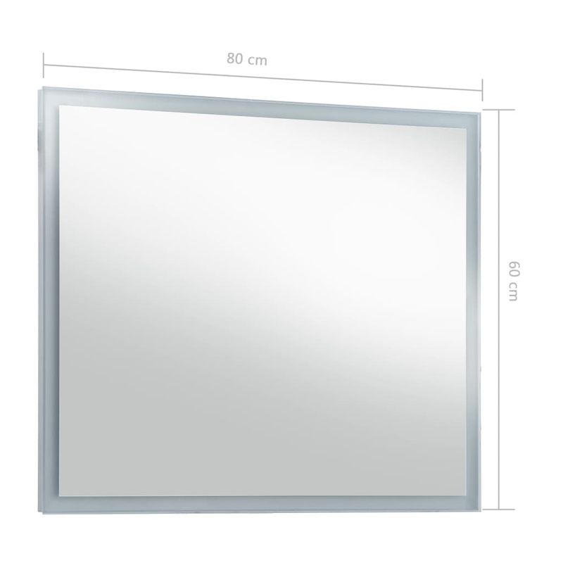 Casa si Gradina - Decoratiuni - Oglinzi - Oglinda cu LED de perete pentru baie, 80 x 60 cm - Infinity.ro