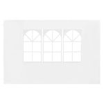 Casa si Gradina - Gradina si terasa - Umbrele si pavilioane - Pavilioane - Perete lateral cort petrecere, 2 buc, alb, PE, cu fereastra - Infinity.ro