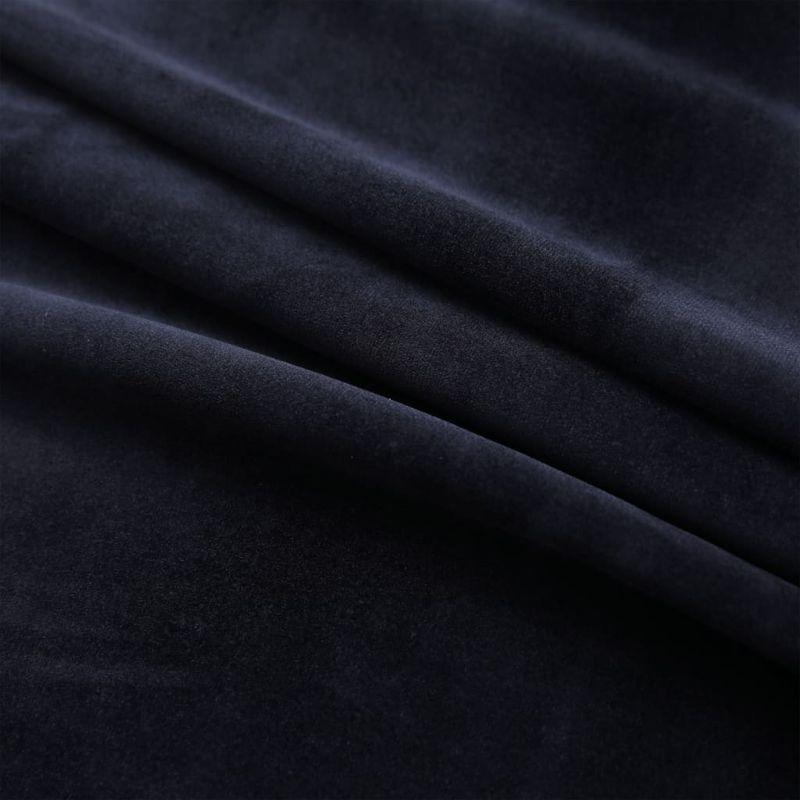 Casa si Gradina - Textile si covoare - Perdele si draperii - Perdele - Draperii opace cu inele, 2 buc., negru, 140 x 175 cm, catifea - Infinity.ro
