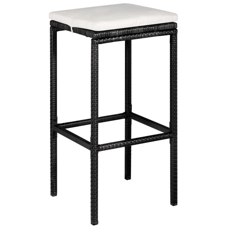 Casa si Gradina - Gradina si terasa - Mobilier exterior - Seturi mobila gradina - Set mobilier de exterior cu perne, 5 piese, negru, poliratan - Infinity.ro